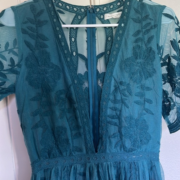 Honey Punch teal lace dress size Small - Picture 6 of 6